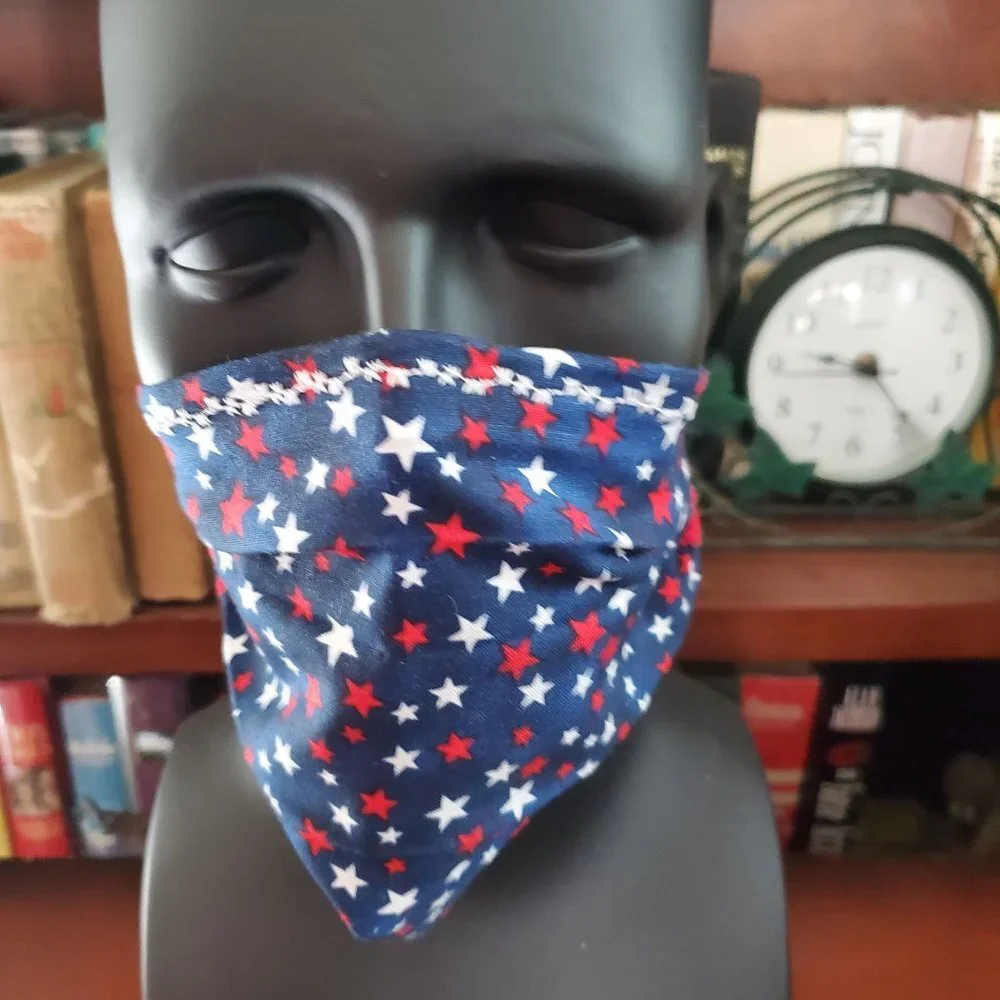 Cloth Face Mask - Silver/Copper Filters-Patriotic